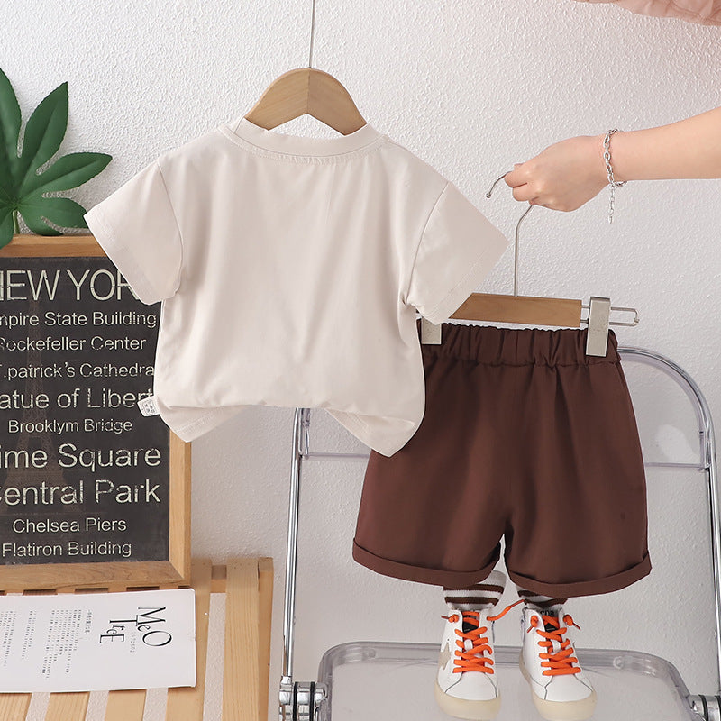 Completo Estivo Bimbo con Stampa Orsetto T-shirt, Pantaloncini