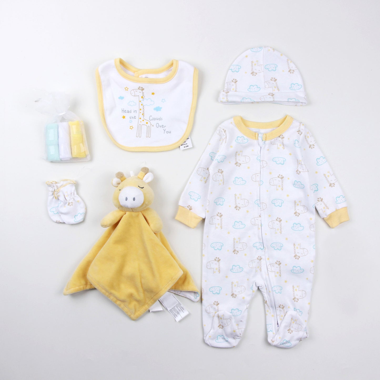 Set Nascita Neutro Bimbo/Bimba 6 Pezzi 100% cotone