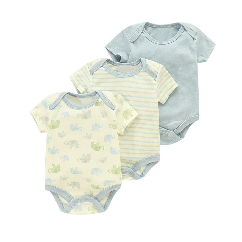 Set 3 Body Neonato in Cotone Fantasie Tenui e Naturali