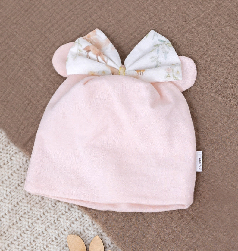 Cappellino Neonata con Fiocco