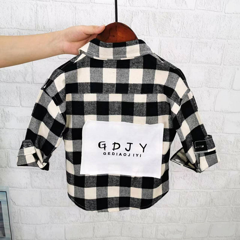 Completo Bambino a Quadri con Camicia e Pantaloni Cargo – Stile Casual e Comodo