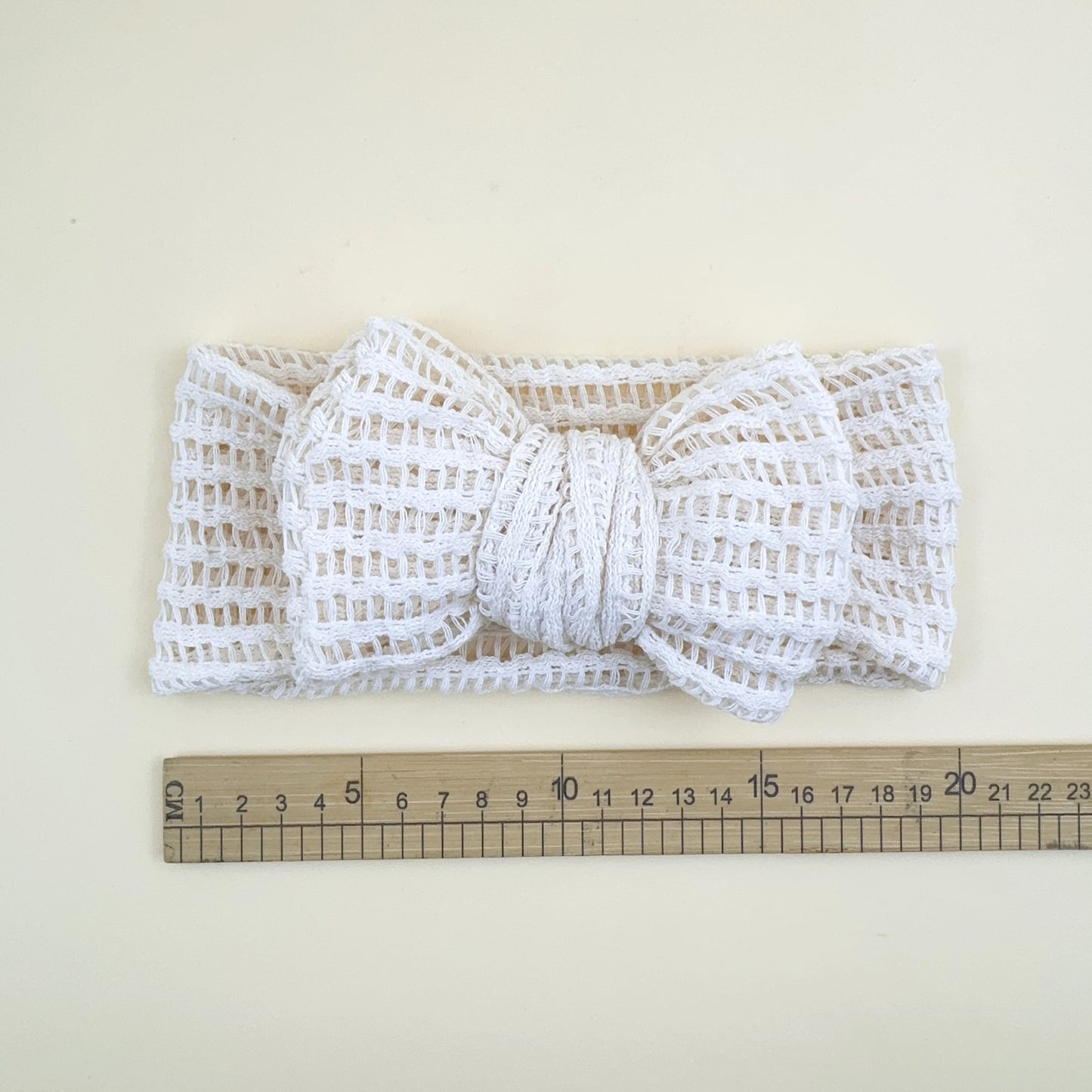 Fasce per Bambina in Maglia con Fiocco – Set Colori Pastello e Naturali