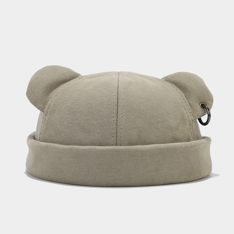 Cappellino Orsetto Baby Berretto in Cotone con Orecchie