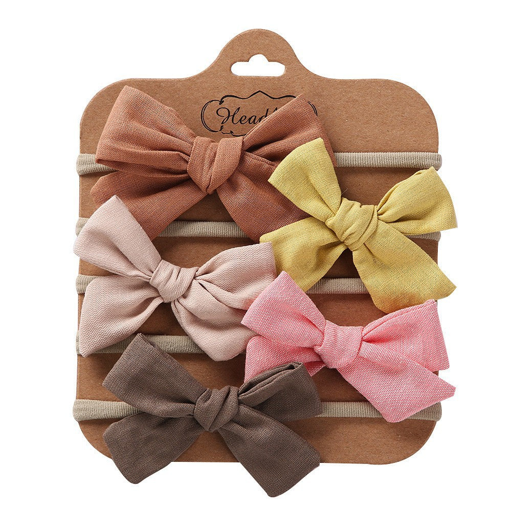 Accessori per capelli in tessuto per bambini Set di Fascia per Bimba e Neonata