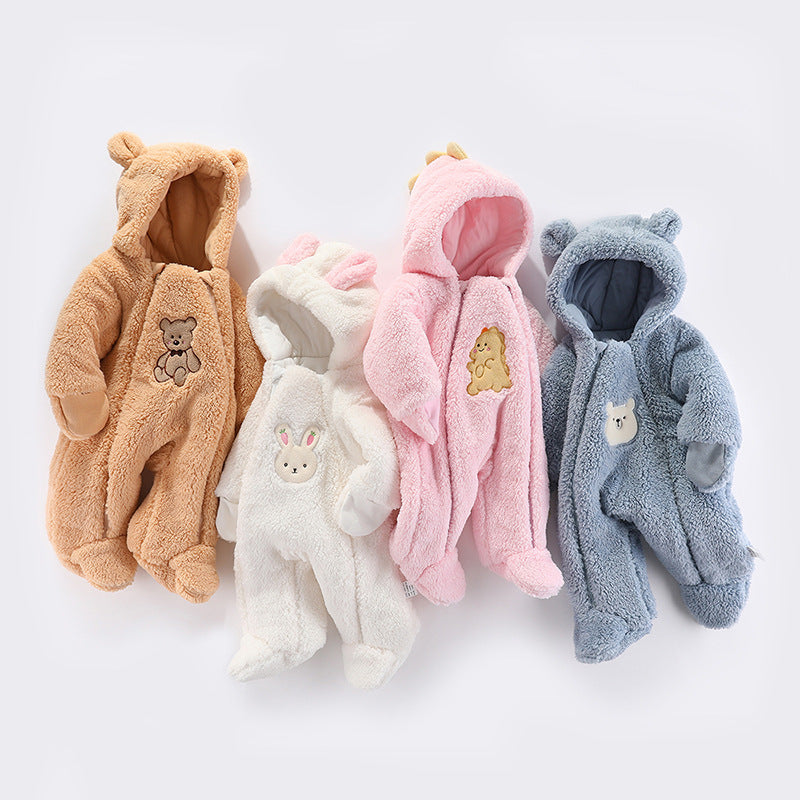 Tutina Invernale Animali con Cappuccio – Neonato Unisex