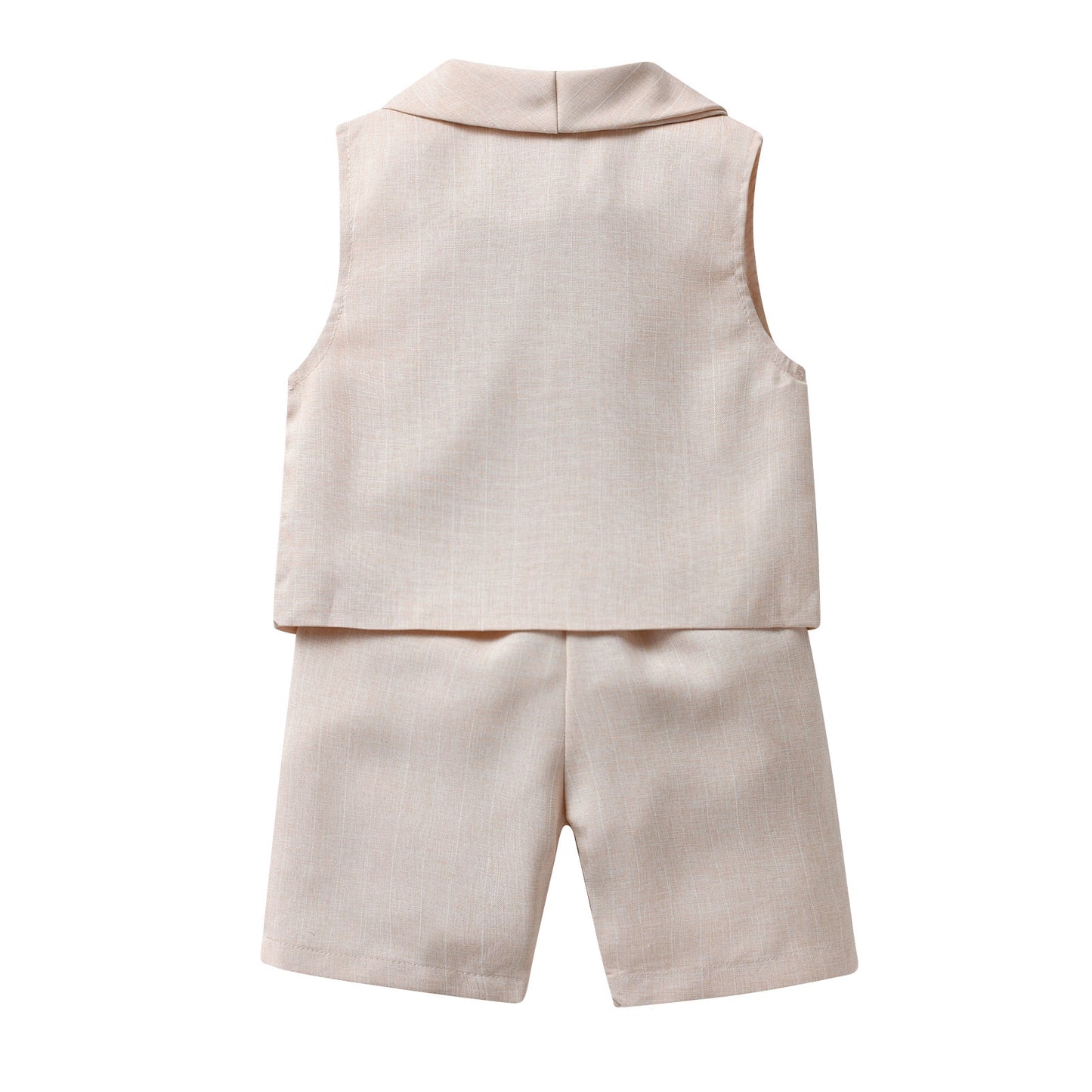 Completo Elegante 3 Pezzi per Bambino – Gilet Doppiopetto, Camicia e Pantaloncini