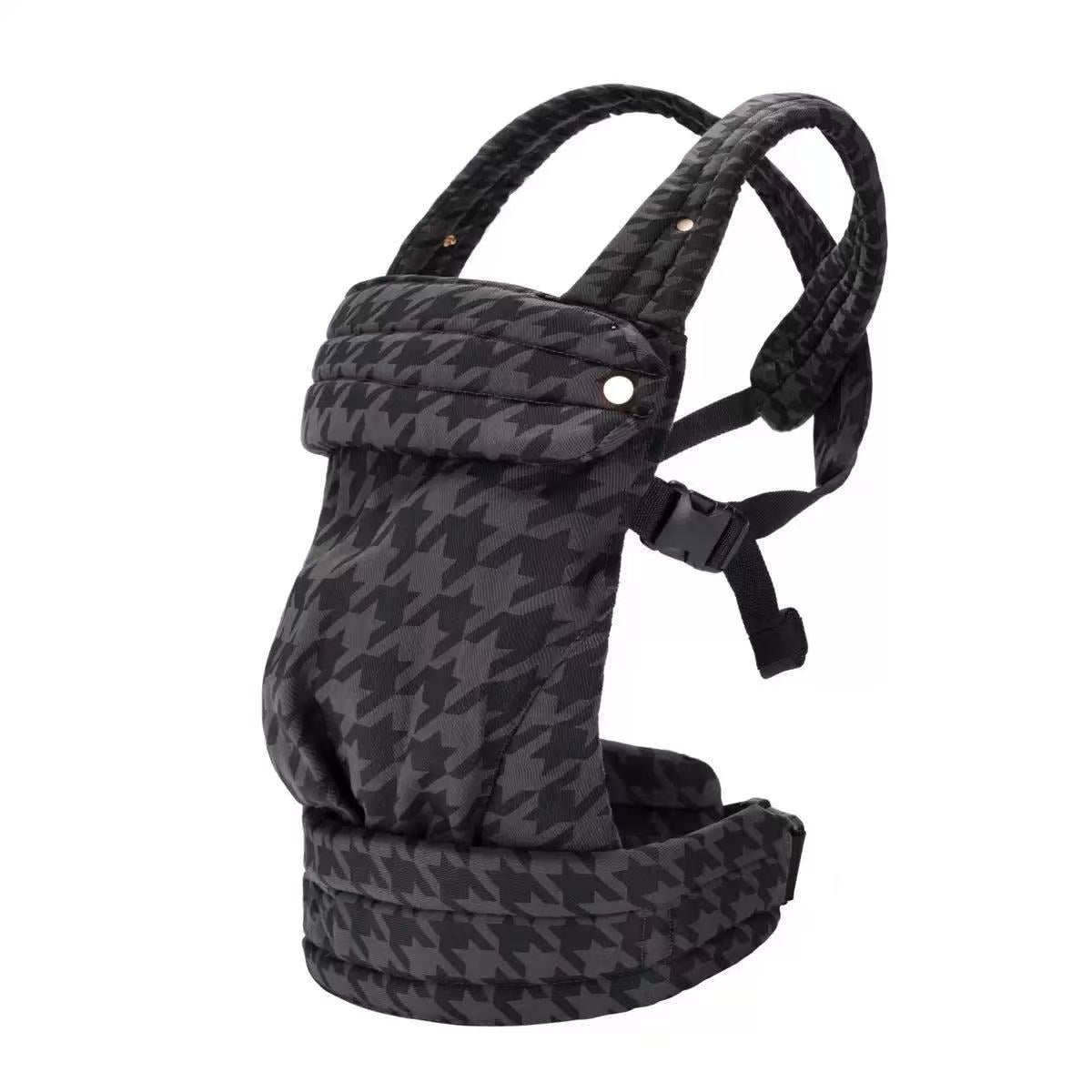 Marsupio Ergonomico Porta Bebè Fantasia Pied de Poule Nero
