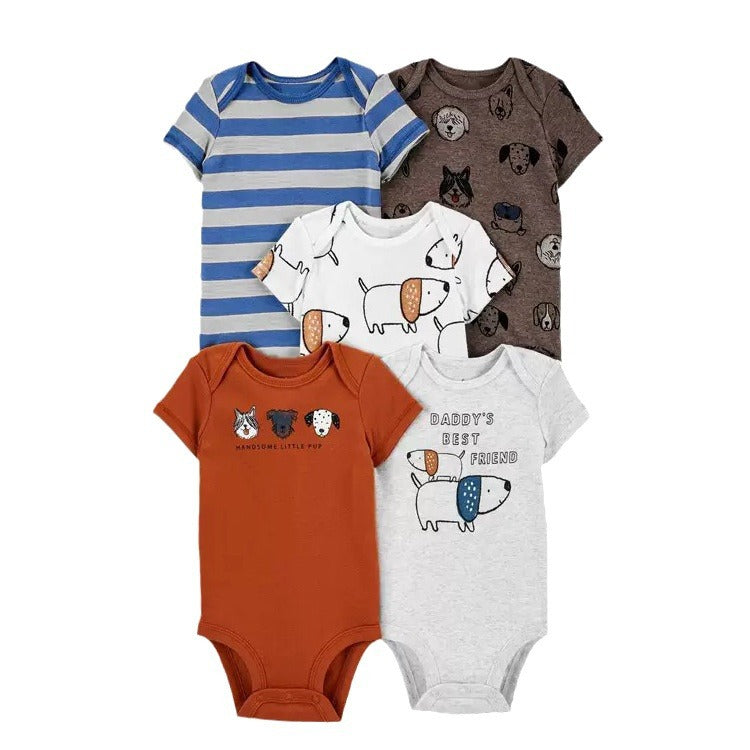 Set 5 Body bimbo in Cotone – Cagnolini, Frasi Divertenti & Stile Casual