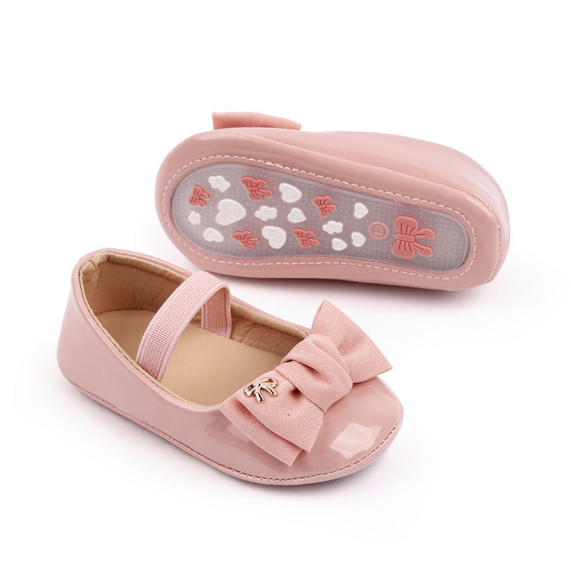 Ballerine eleganti per bambina con fiocco e cinturino vari colori