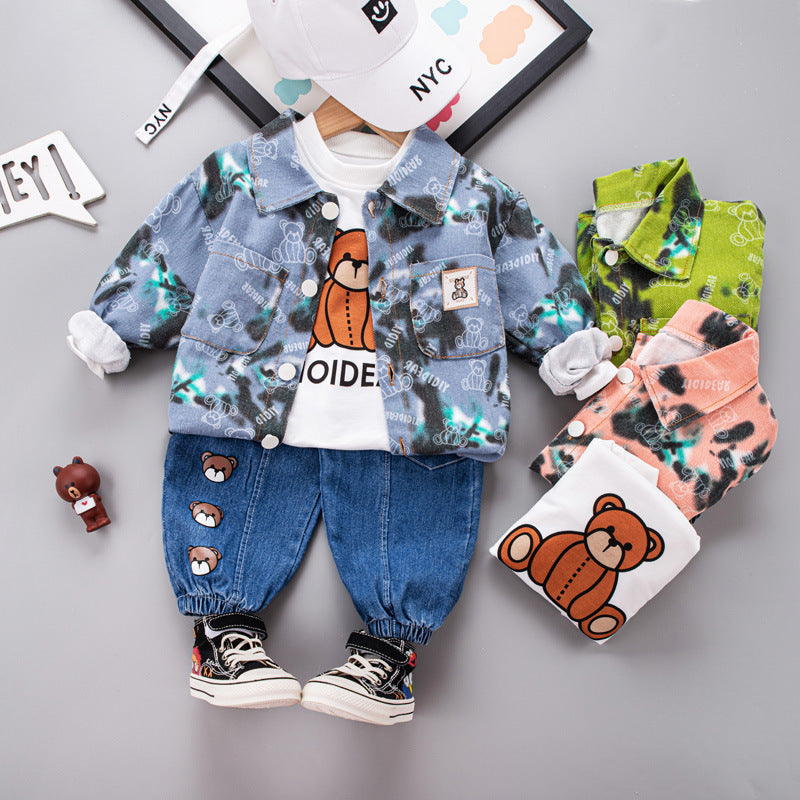 Completo Bimbo "Teddy Bear" Giacca, T-shirt e Jeans