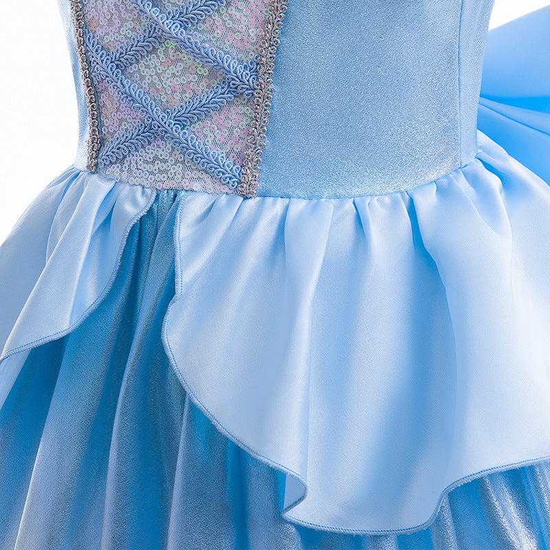 Abito da Principessa Cenerentola per Bambine Eleganza da Fiaba 👑✨