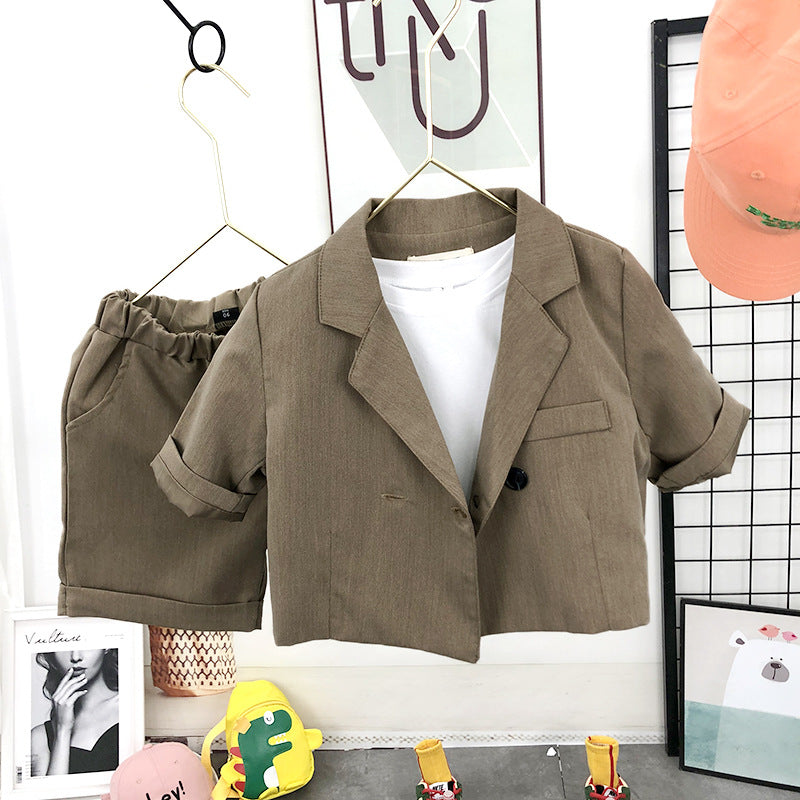 Completo Estivo Bambino – Giacca a Maniche Corte + Pantaloncini + T-Shirt