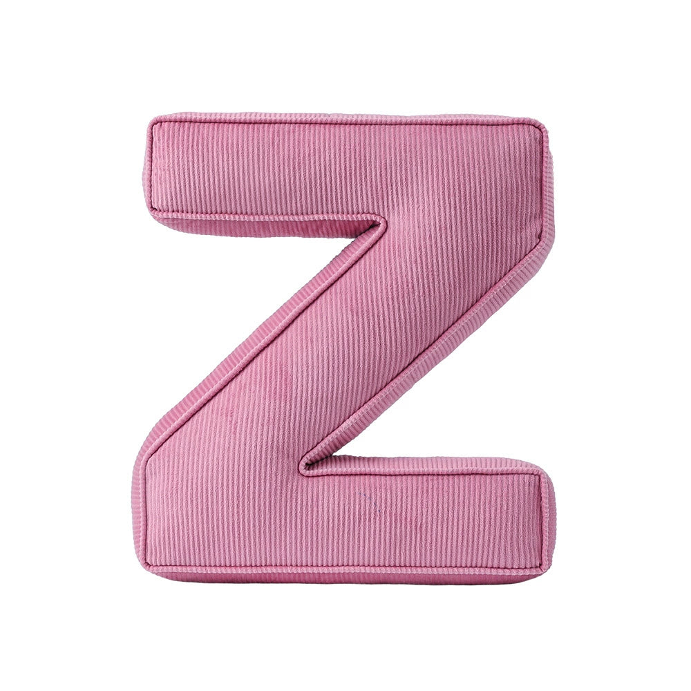 Cuscino lettera in tessuto – decorativi per cameretta Rosa