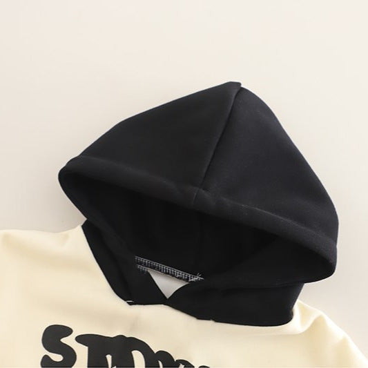 Completo Bimbo "Street Art" Felpa con Cappuccio e Pantaloni Grafici
