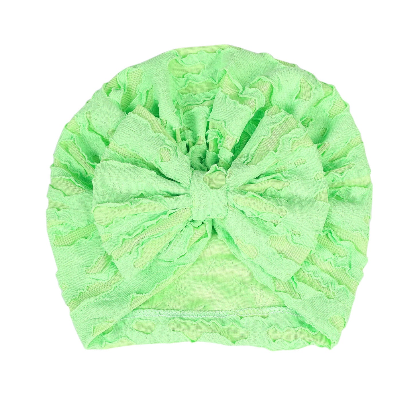 Cappellini Turbanti Arricciati per Neonati con Fiocco