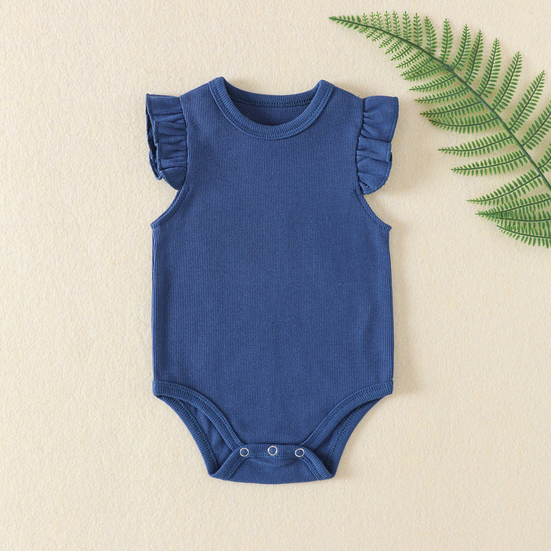 Body Bambina Senza Maniche con Volant