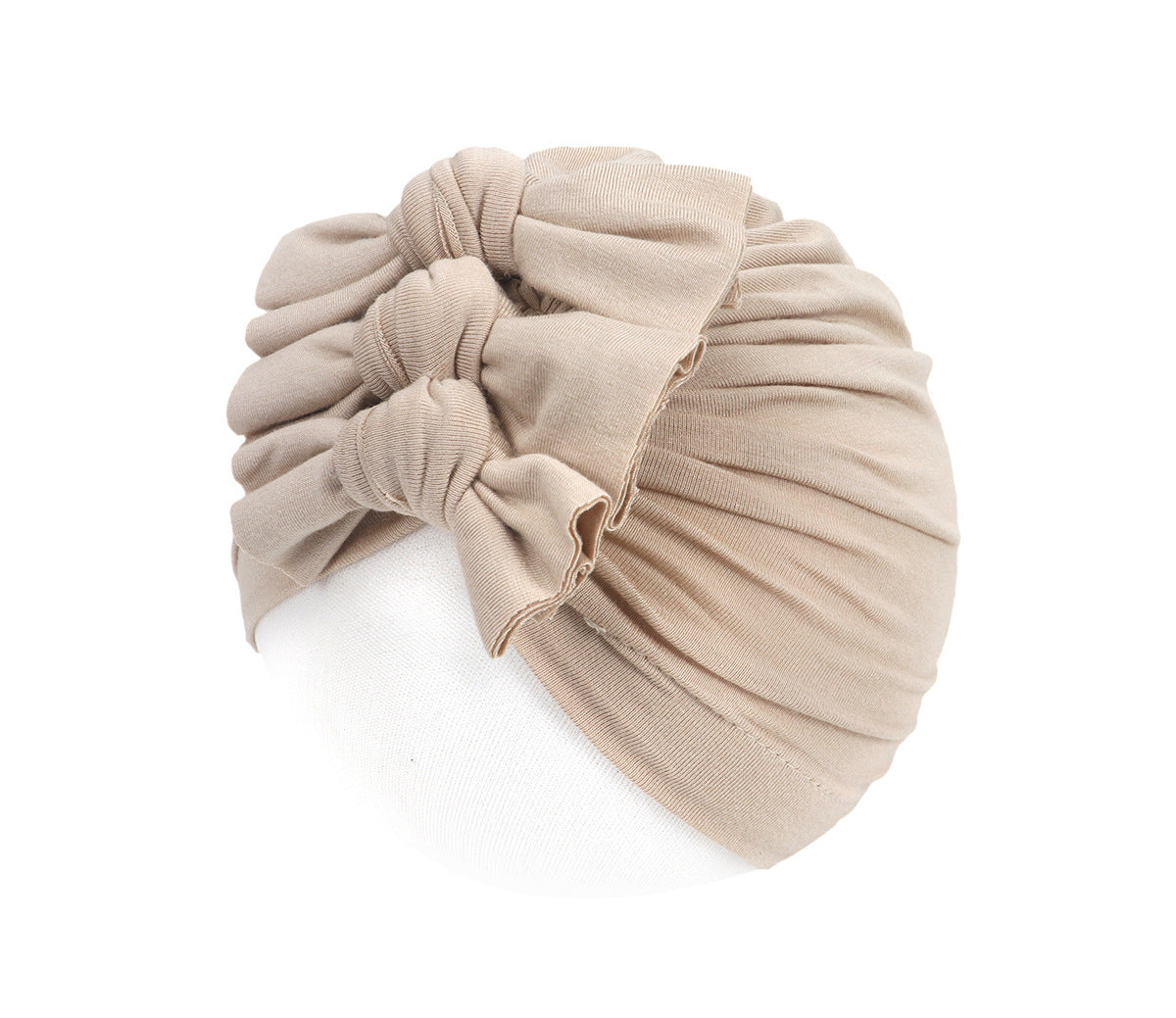 Turbante Neonato con Fiocco Cappellino Morbido in Cotone