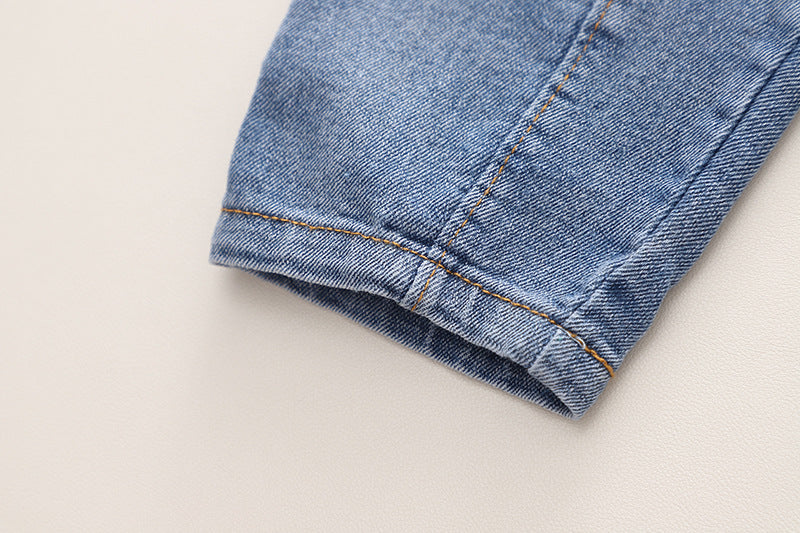 Completo Bimbo Casual - Polo Gialla con Stampa Orsetti e Jeans 95 % cotone