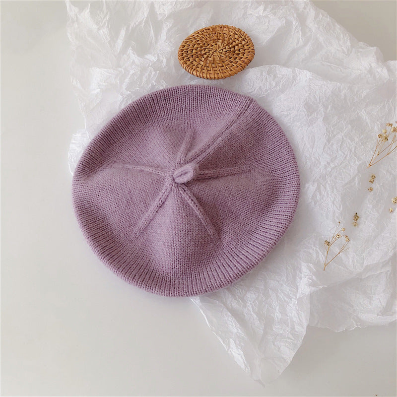 Basco in Maglia per Bambina – Colori Pastello e Vivaci