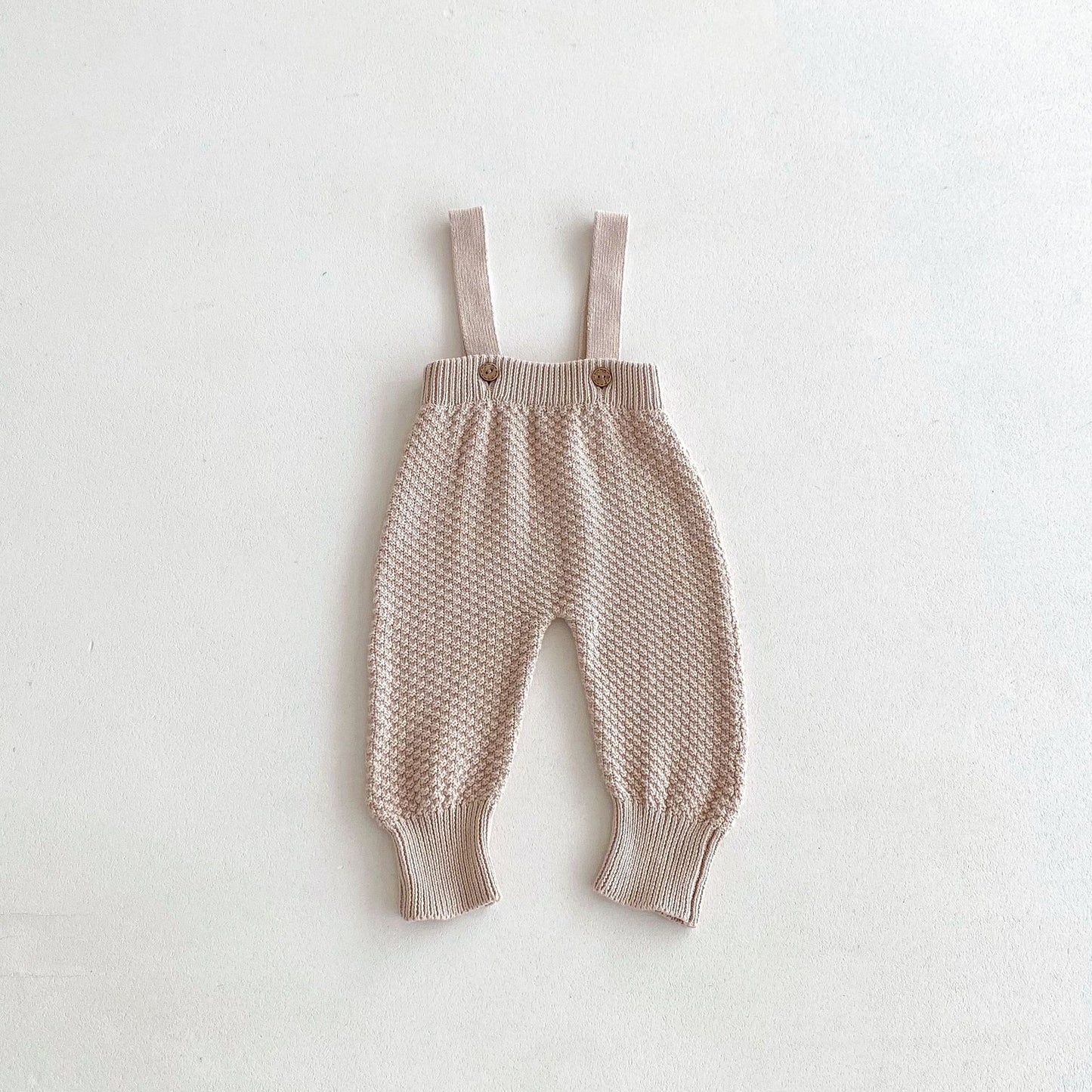 Salopette Bimba in Maglia Calda con Bretelle