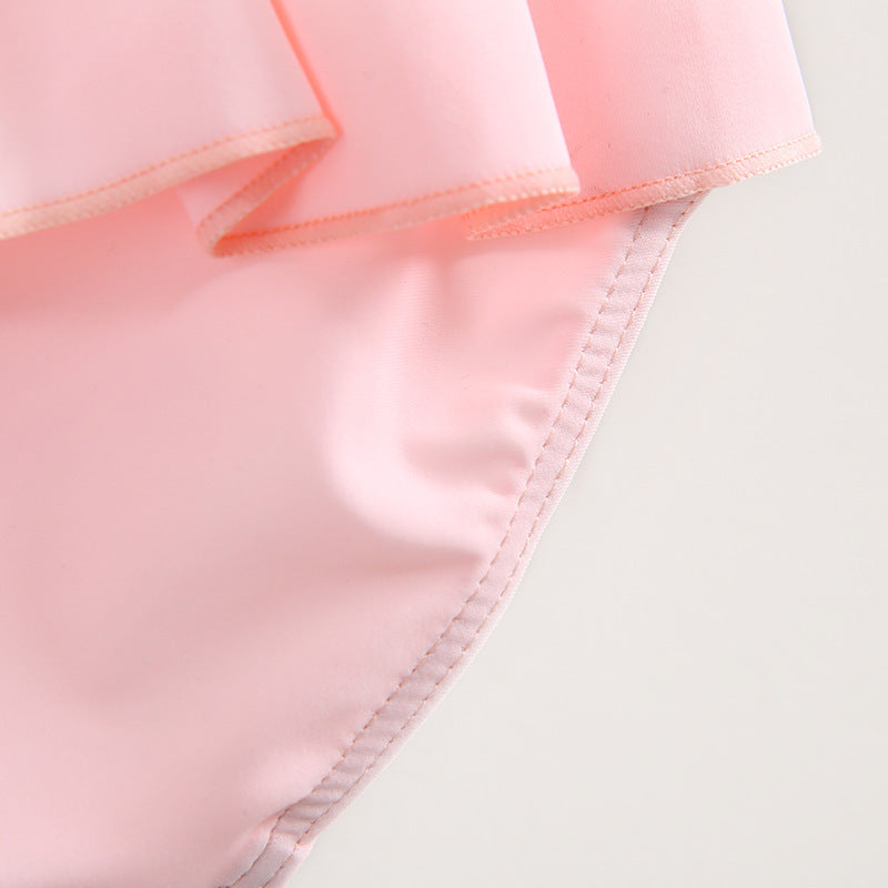 Costume bambina 3 pezzi Floreale Rosa e Verde