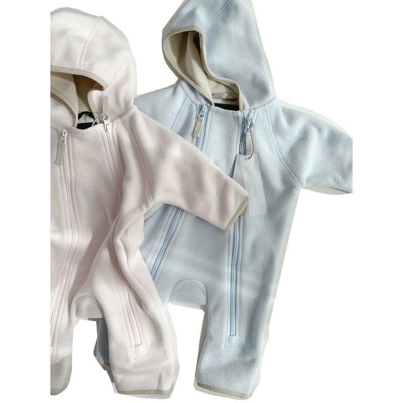Tutina Invernale Neonato con Cappuccio – Azzurro Pastello