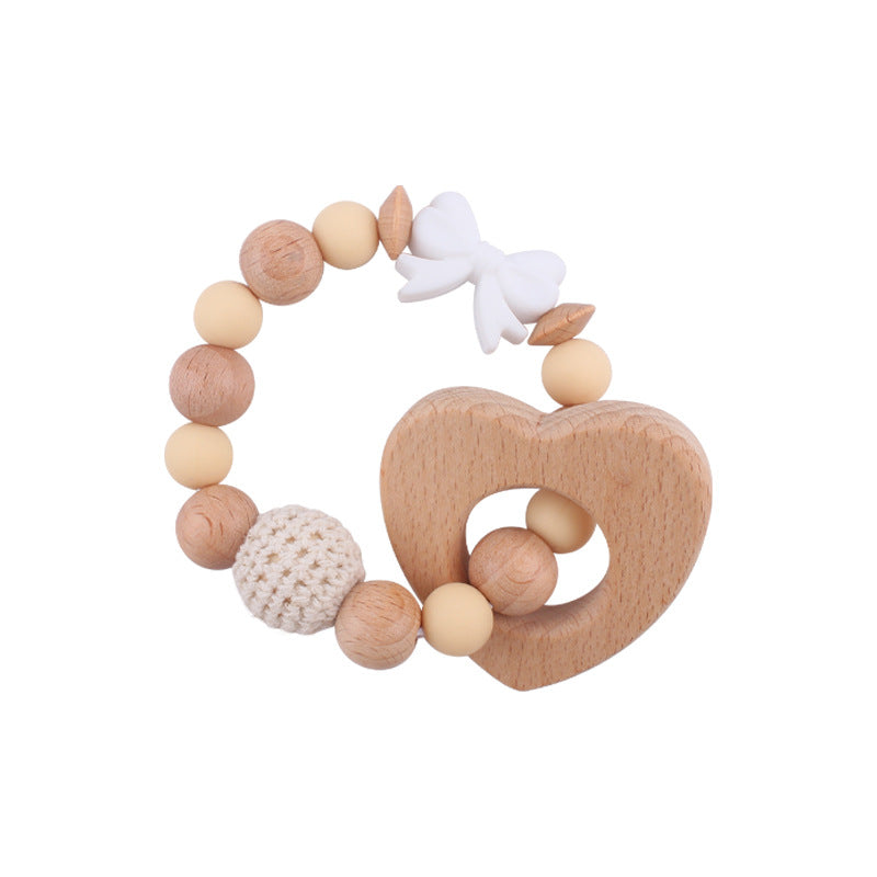 Massaggiagengive in Legno e Silicone - Design Elegante con Fiocco