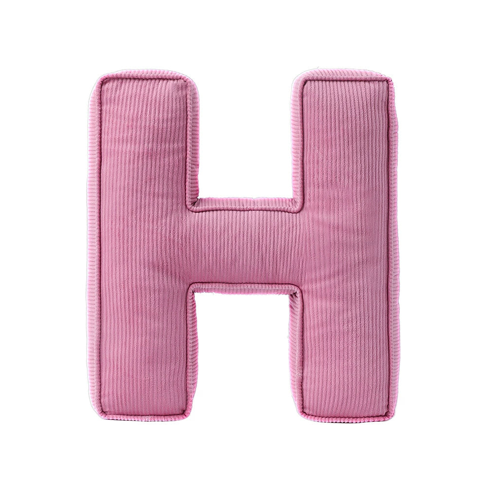 Cuscino lettera in tessuto – decorativi per cameretta Rosa