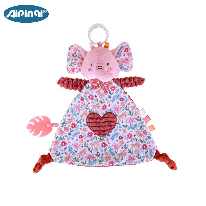 Dou Dou Floreale Rosa in Stoffa – Coniglio ed Elefante con Massaggiagengive