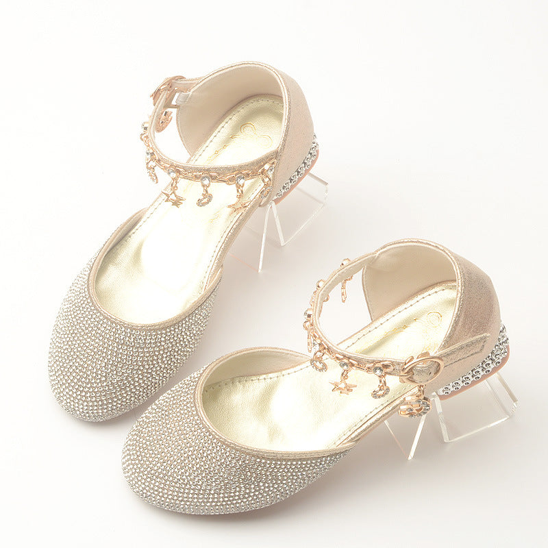 Scarpe Eleganti Bambina con Strass e Cinturino Gioiello
