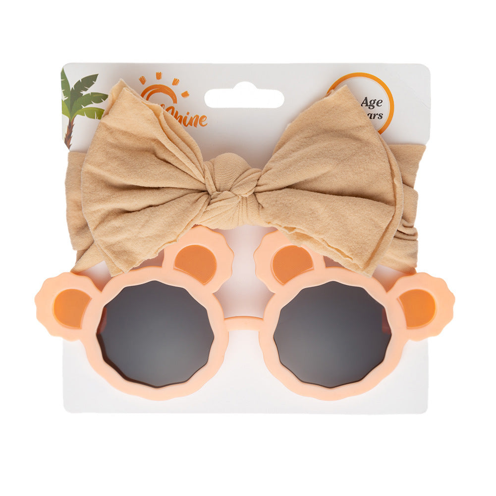 Occhiali da Sole Baby con Orecchie + Maxi Fiocco