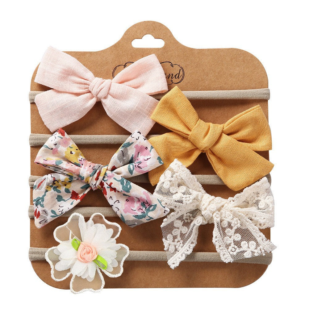 Accessori per capelli in tessuto per bambini Set di Fascia per Bimba e Neonata