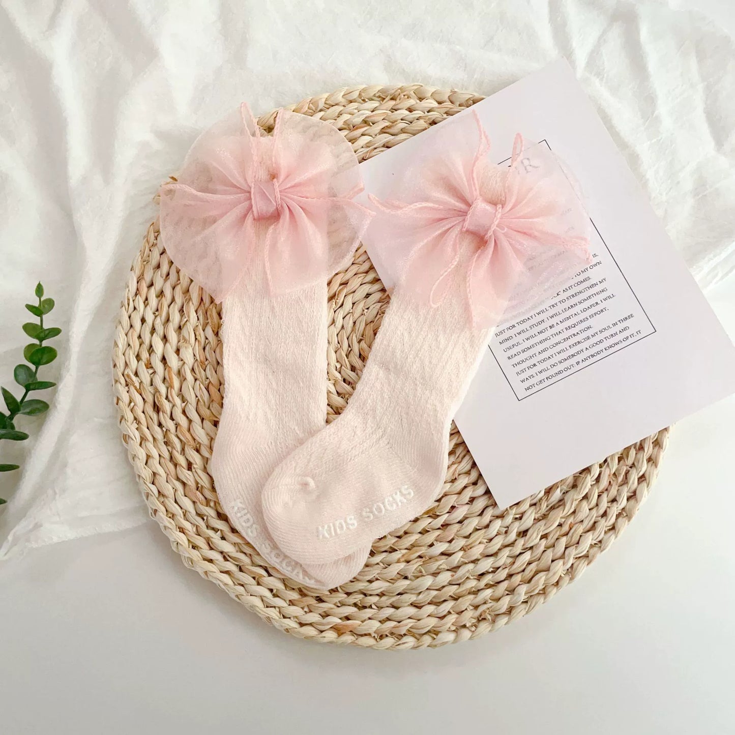 Calze Bambina con Fiocco in Tulle – Eleganti e Romantiche