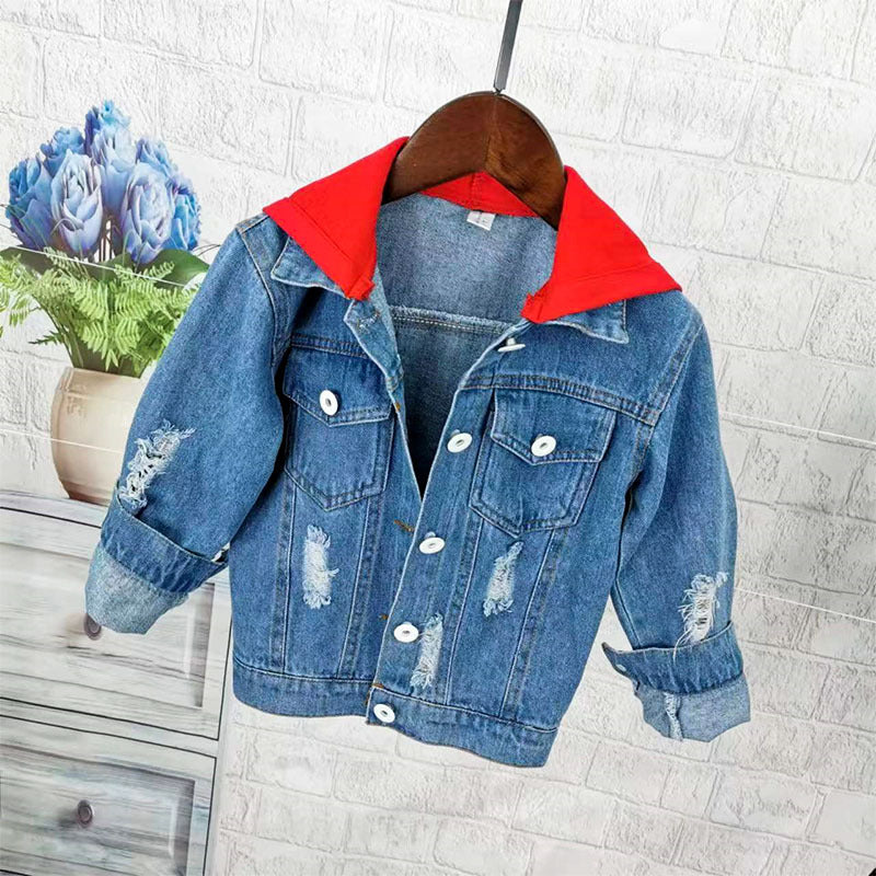Set Jeans Bambino con Giacca in Denim e Cappuccio – Urban Style Casual