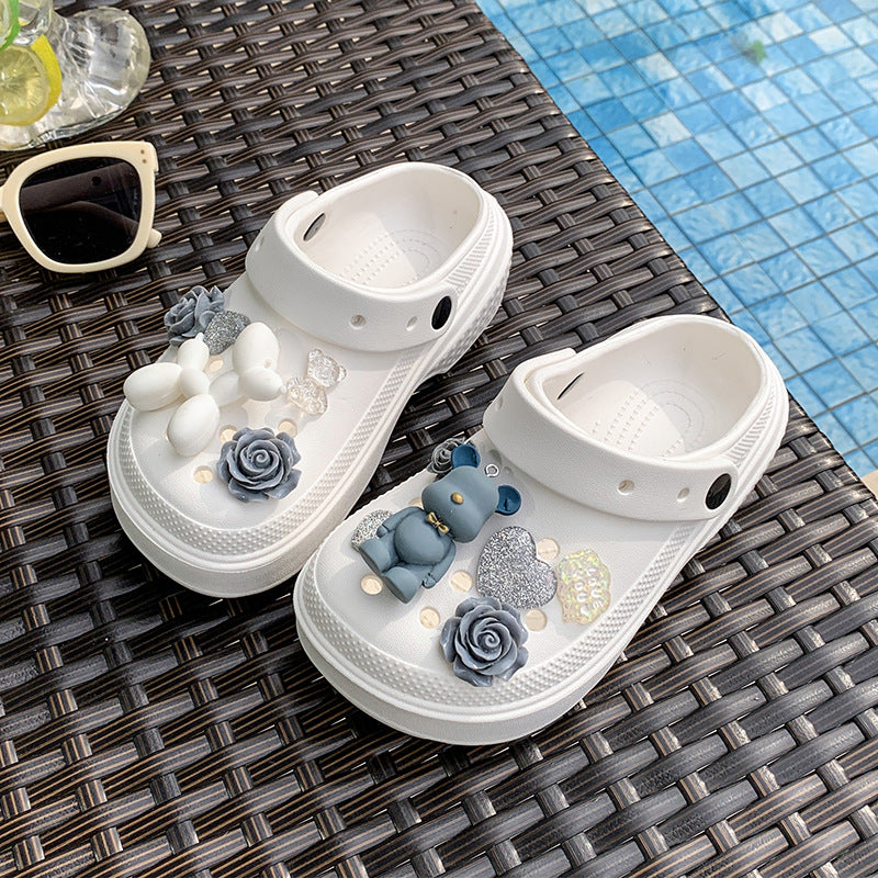 Crocs Estivi Bambina con Decorazioni 3D Orsetto e Palloncino