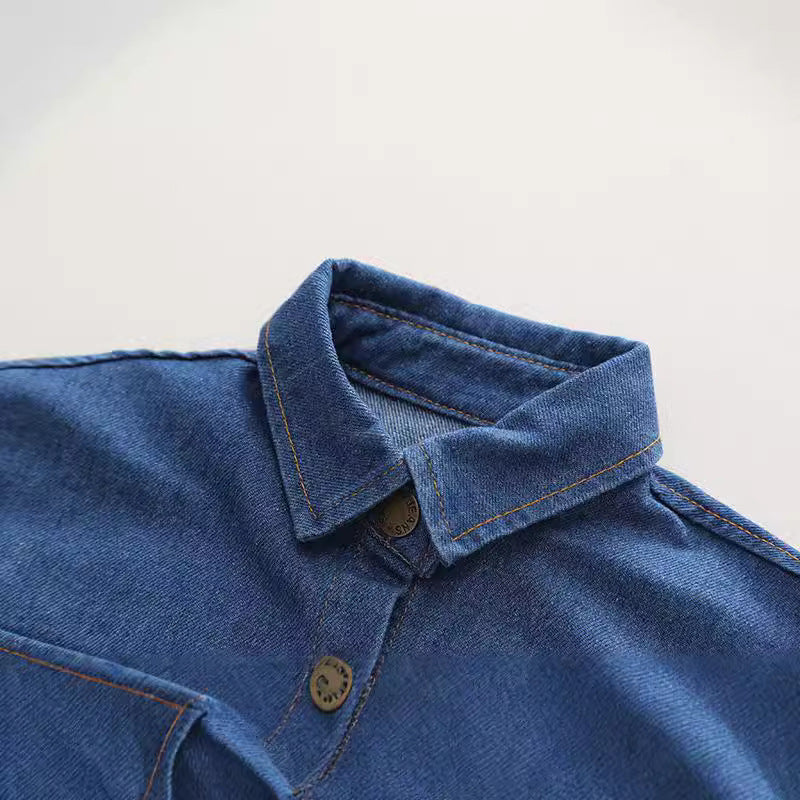 Completo in Denim per Bambini Giacca e Pantaloni Casual