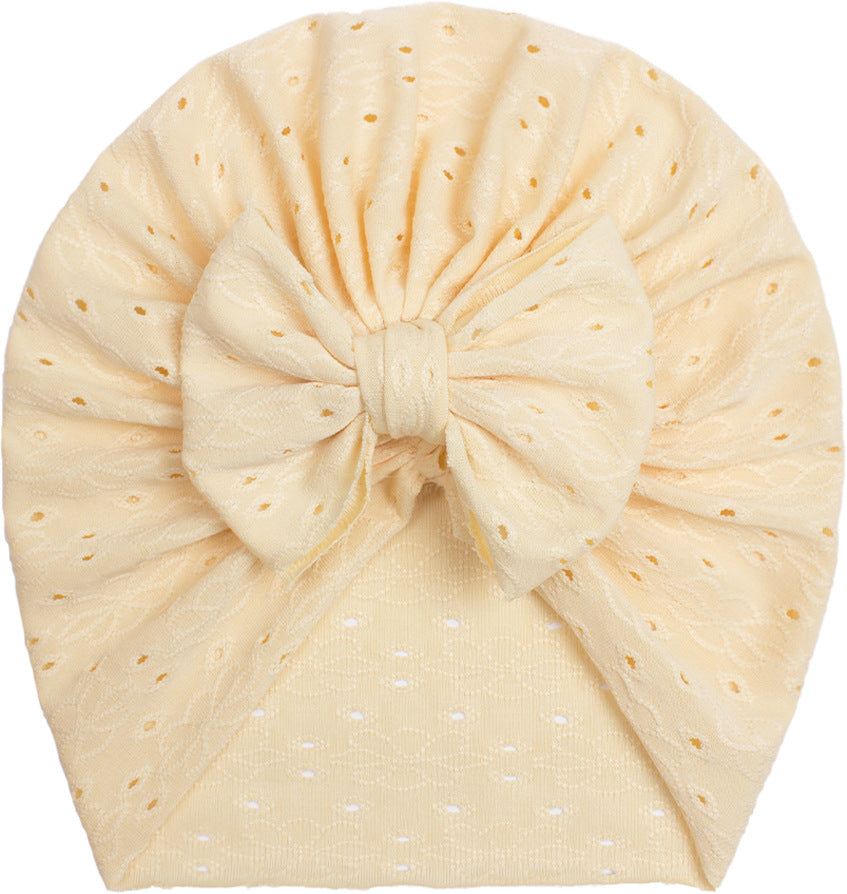 Turbante Neonata in Pizzo con Maxi Fiocco