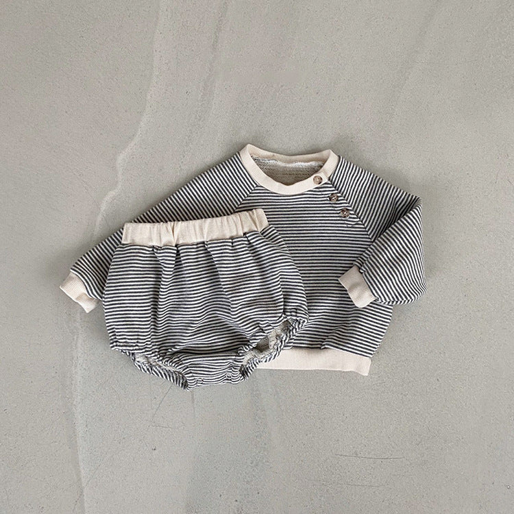 Set Maglia e Bloomers a Righe per Neonato unisex
