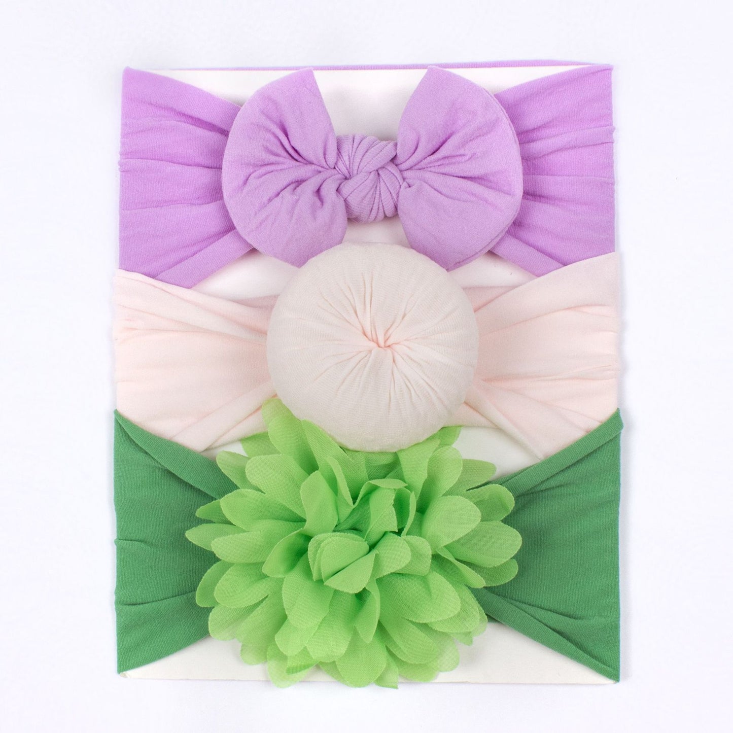 Set di Fasce e Cappellini per Neonati con Fiocco e Fiore