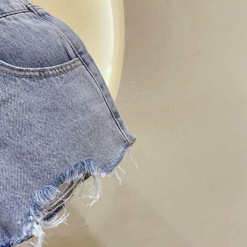 Shorts/Pantaloncino in Denim Bambina a Vita Alta