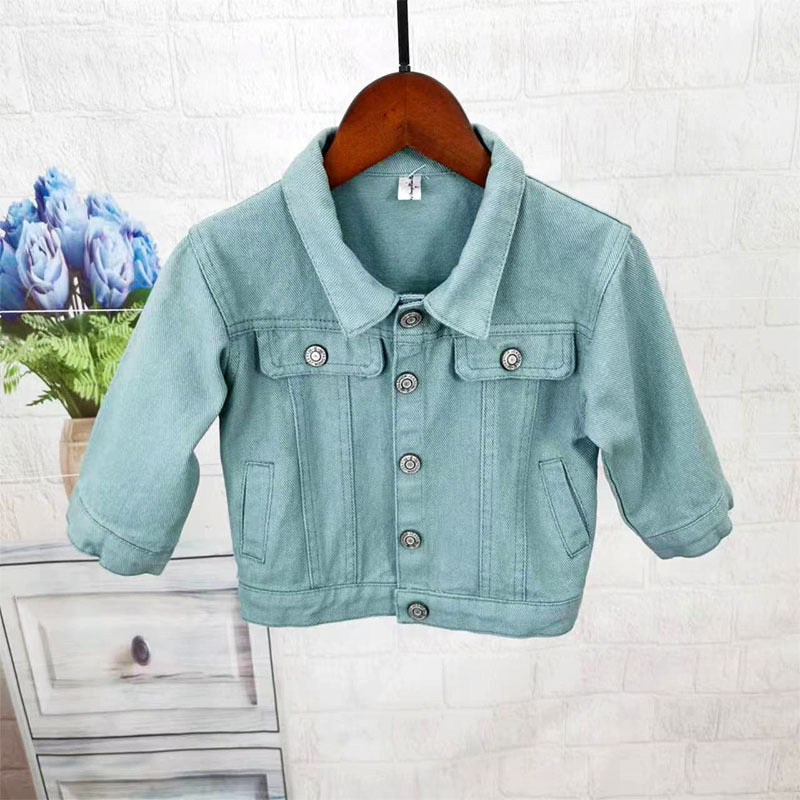 Giacca Bimbo in Cotone Stile Denim – Varianti Colore Primaverili