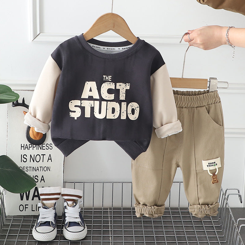 Completo Sportivo Bimbo "The Act Studio" Felpa e Pantaloni