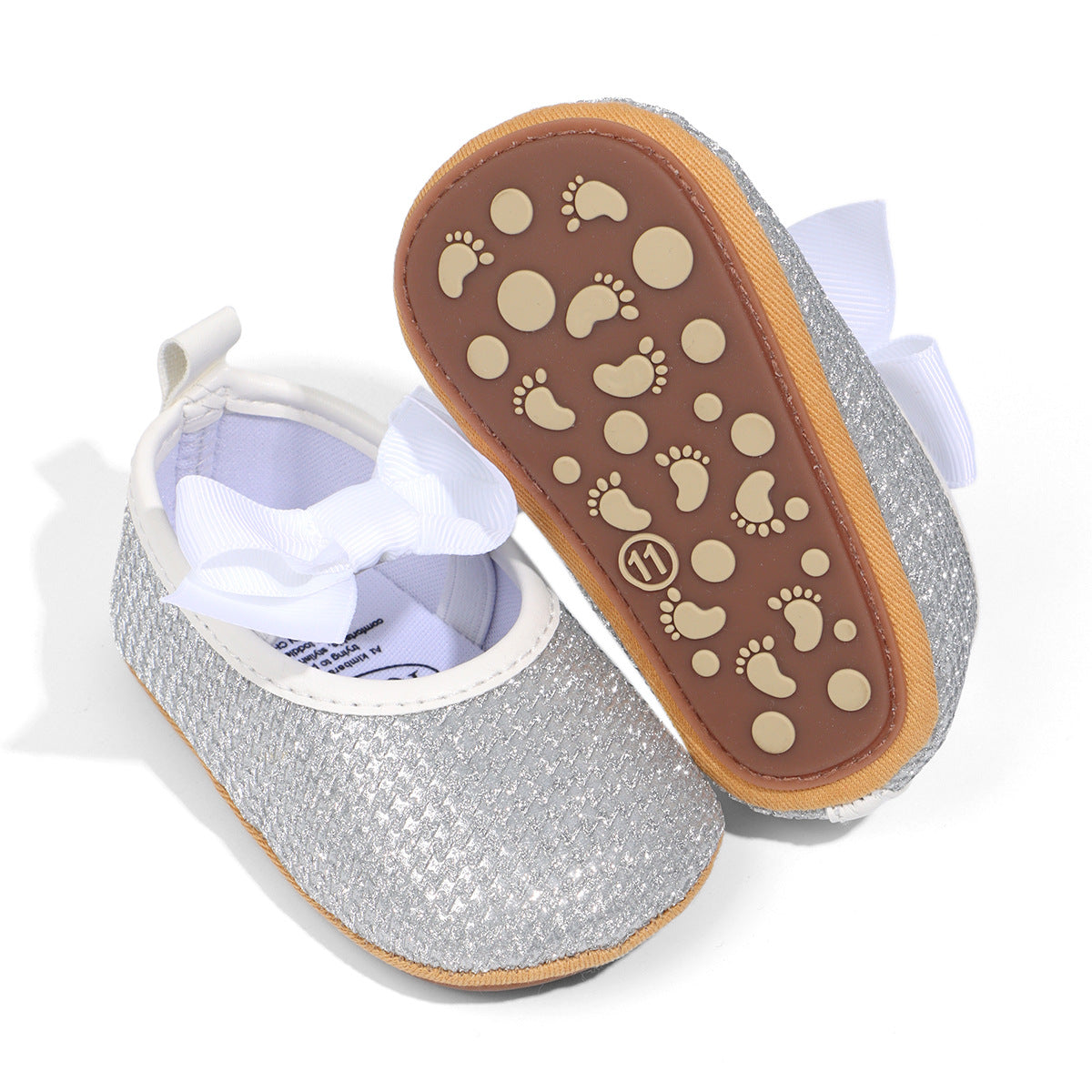Scarpine Neonato Glitter con Fiocco Eleganti e Comode