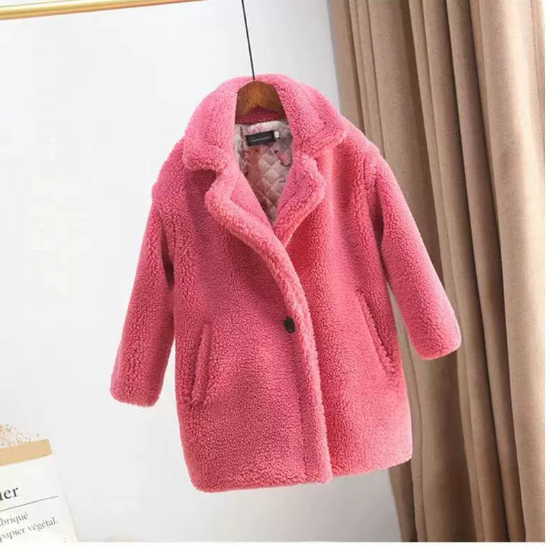 Cappotto bimba in pelliccia sintetica – vari colori