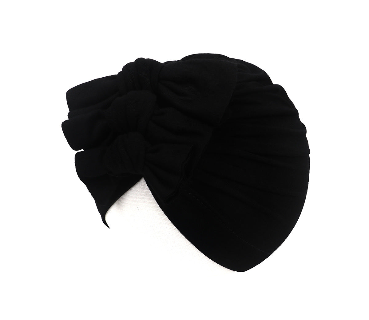 Turbante Neonato con Fiocco Cappellino Morbido in Cotone