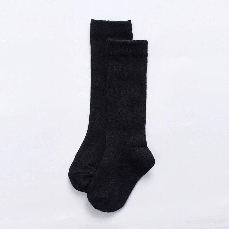 Calze lunghe in cotone a coste per bambini – Set colorato