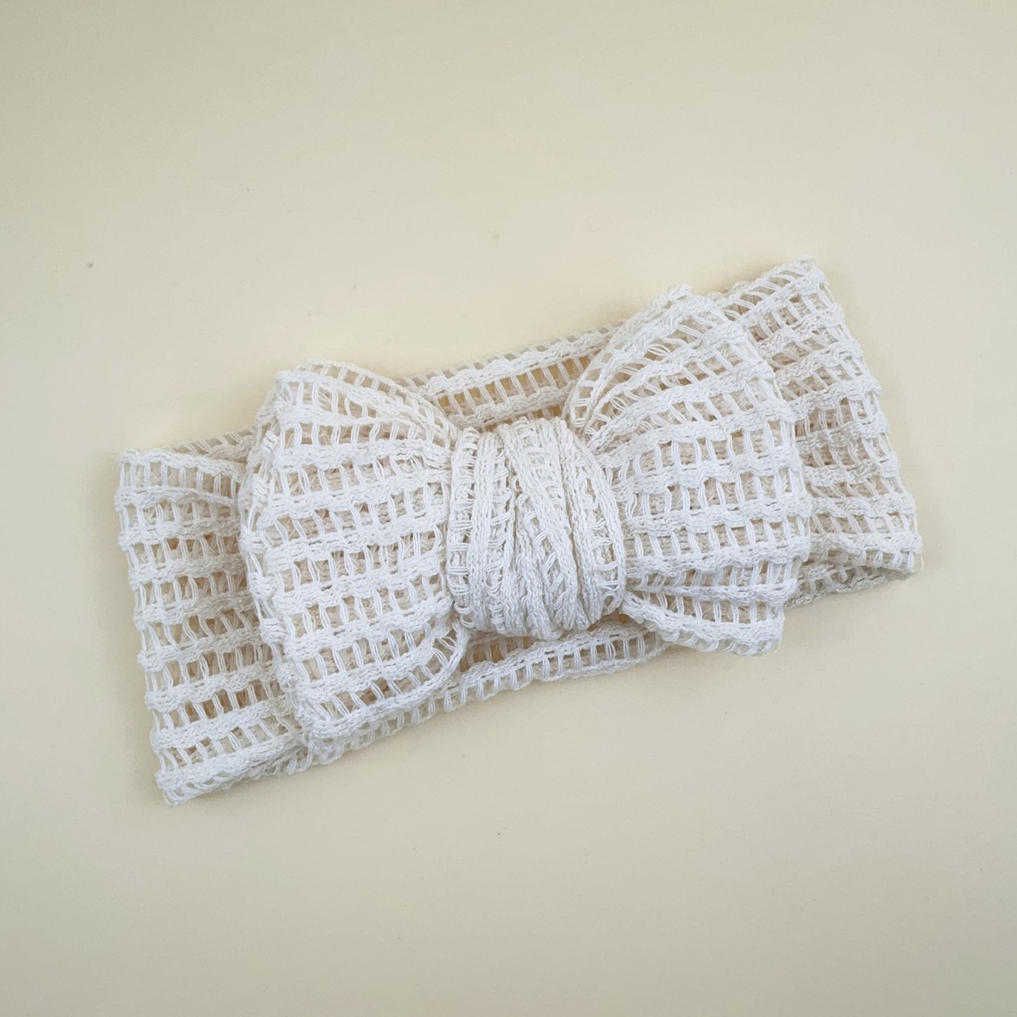 Fasce per Bambina in Maglia con Fiocco – Set Colori Pastello e Naturali