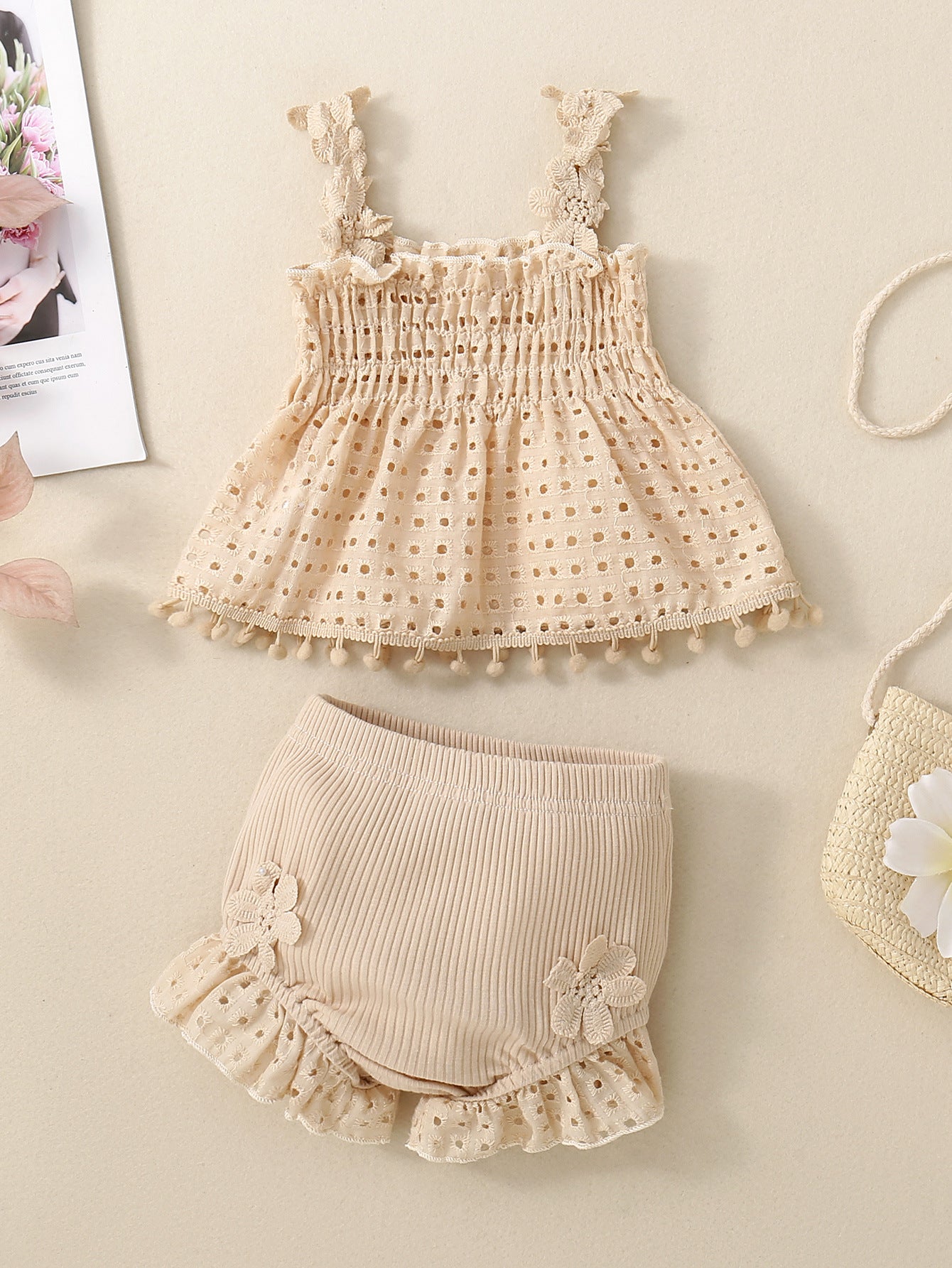 Completo Estivo Neonata - Top e Bloomers in Stile ๐ธ๐ถ
