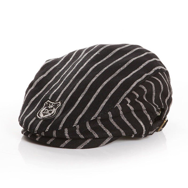 Coppola stile vintage a righe per bambini – Regolabile e traspirante