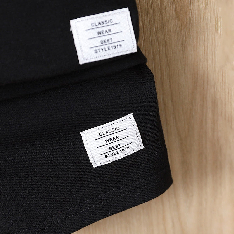 Completo Estivo Bimbo "Urban Black" T-shirt con Cappuccio e Shorts